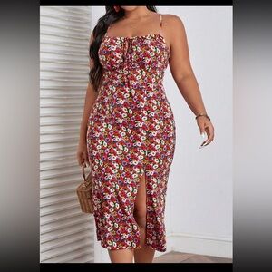 SHEIN floral dress 3xl NWT